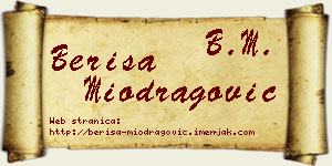 Beriša Miodragović vizit kartica